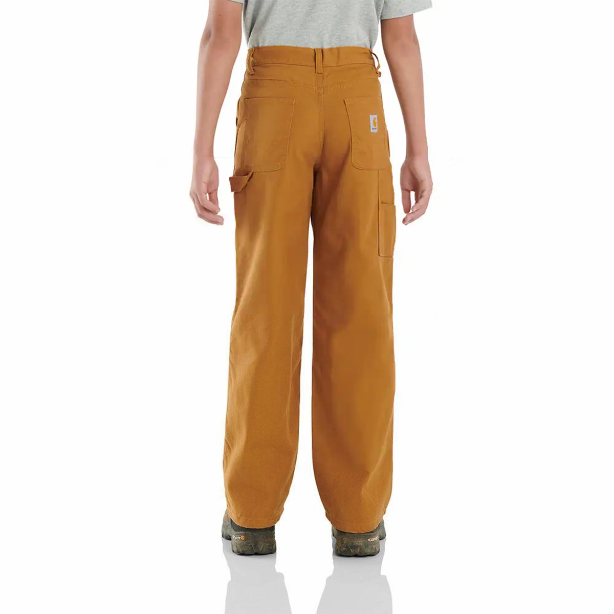 MicroPerforated Details ConvertibleCollar Boys' Canvas Dungaree Flannel-Lined Pants CK8316