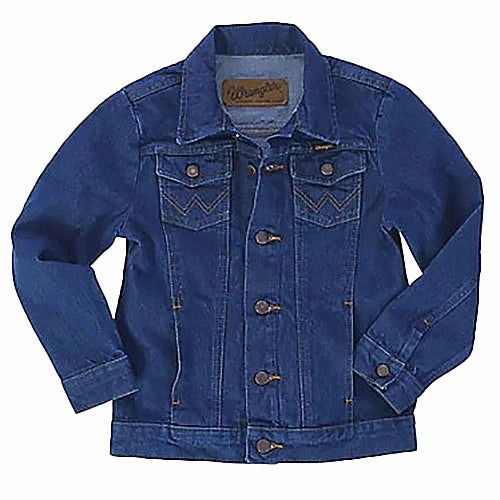 Boys' Cowboy Cut Unlined Denim Jacket 84145PW High Neckline
