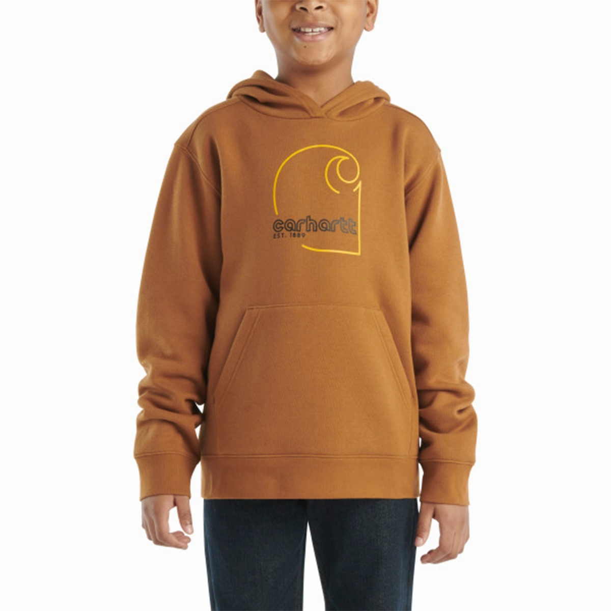 Yarn Dyed Fabric Durable Fiber Blend Boys' Long Sleeve Graphic Sweatshirt CA6586