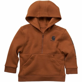 Boys' Long-Sleeve Half-Zip Sweatshirt CA6273 HighDensity Weave