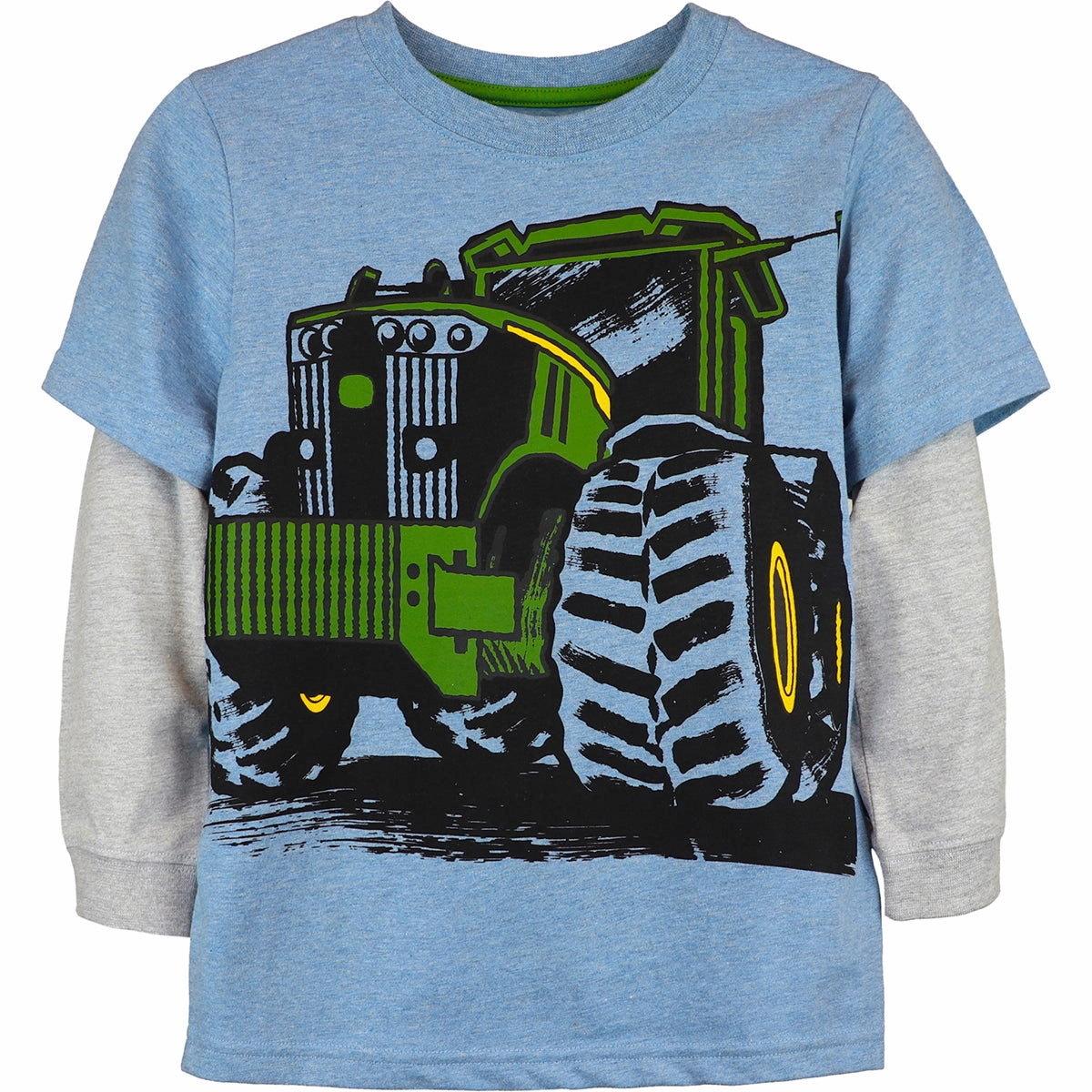 WrinkleFree Weaving Boys' Long-Sleeve Mega Tractor Tee J4T567BC