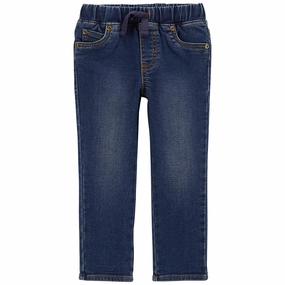 Boys' Pull-On Knit Denim Pants 1P620910 Fade Resistant Dye Quick Access Pockets