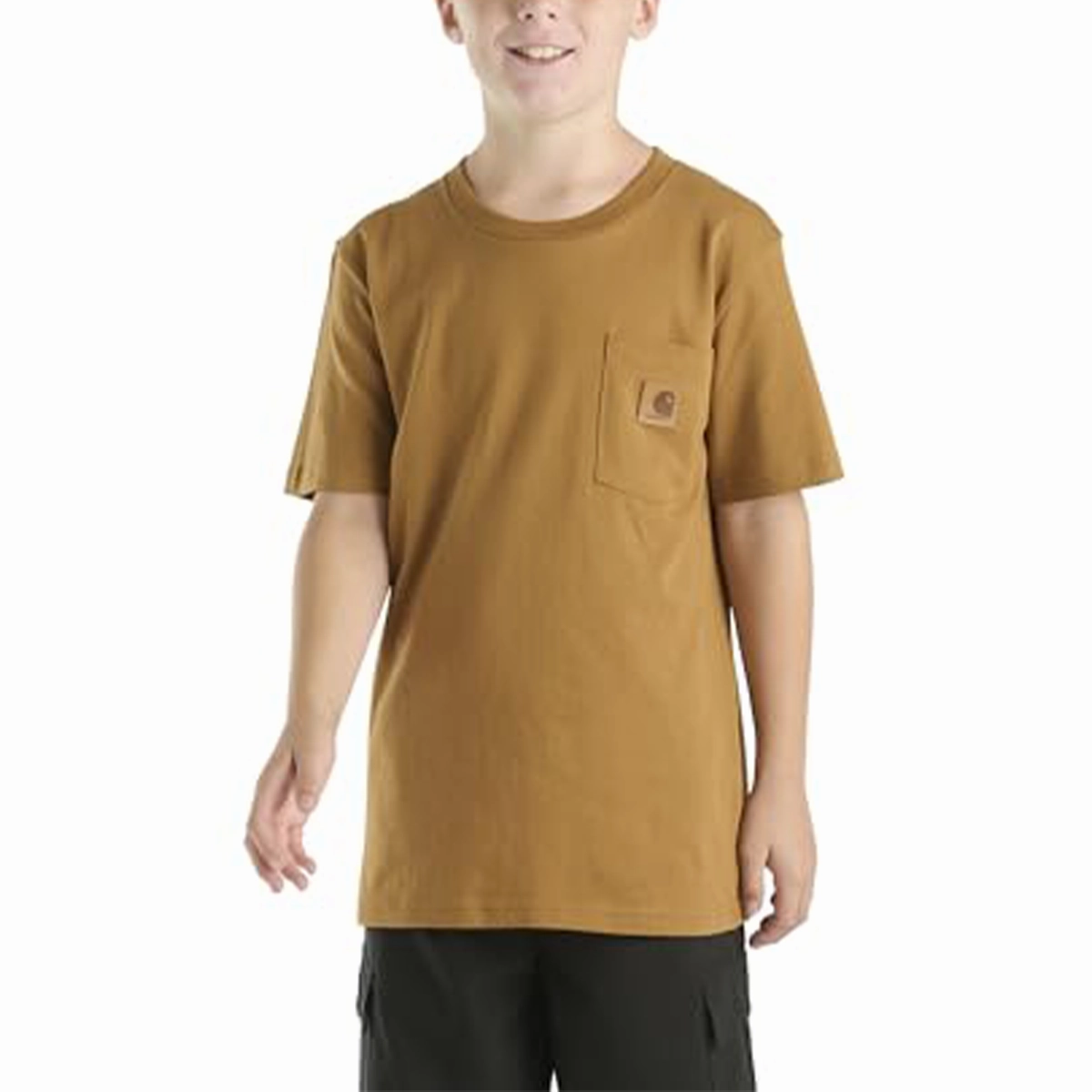 Boys' Short Sleeve Tonal Pocket T-Shirt CA6656 LowProfile Zipper