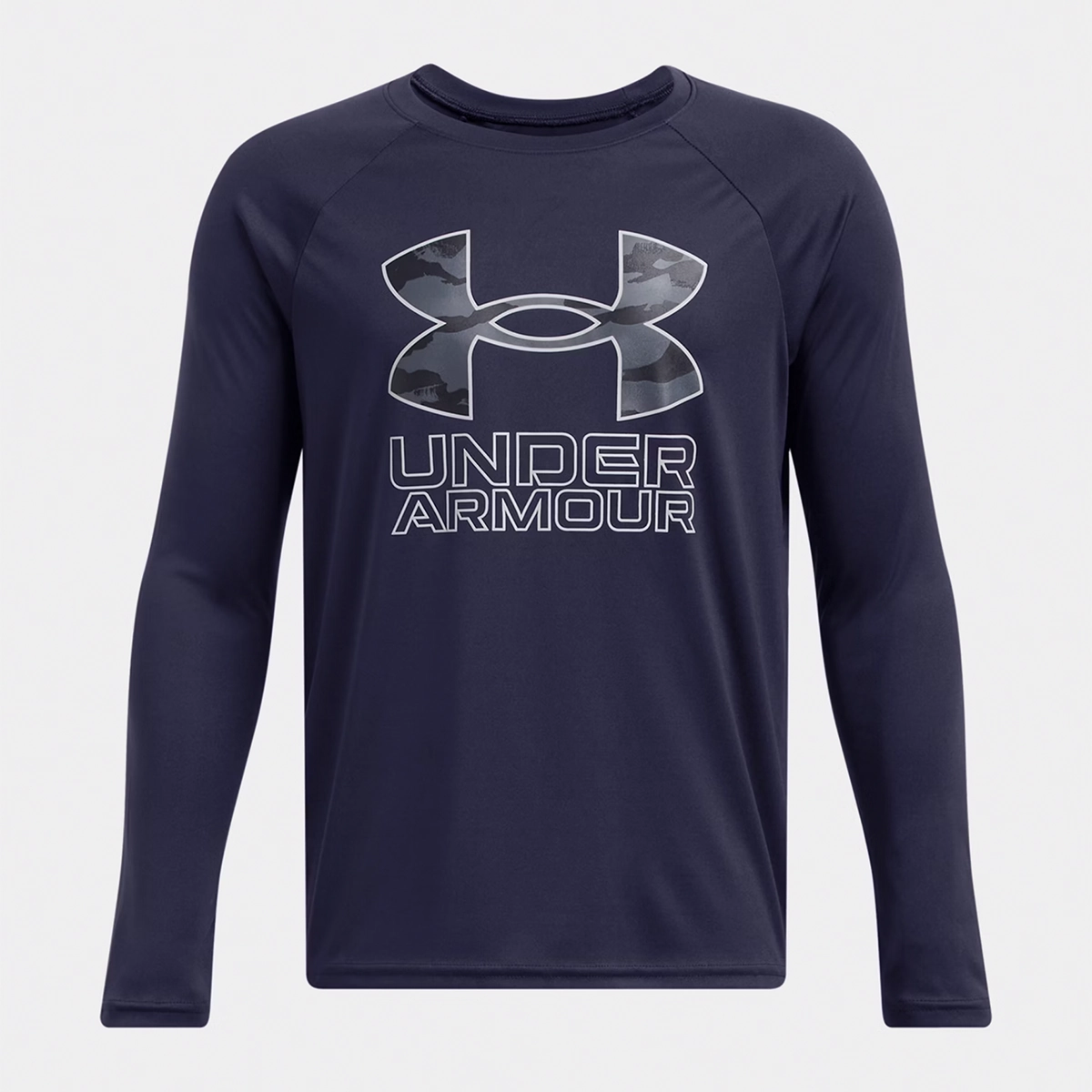 Buttonless Closure DoubleLayeredShoulders Boys' UA Tech Hybrid Print Fill Long Sleeve Shirt 1380470