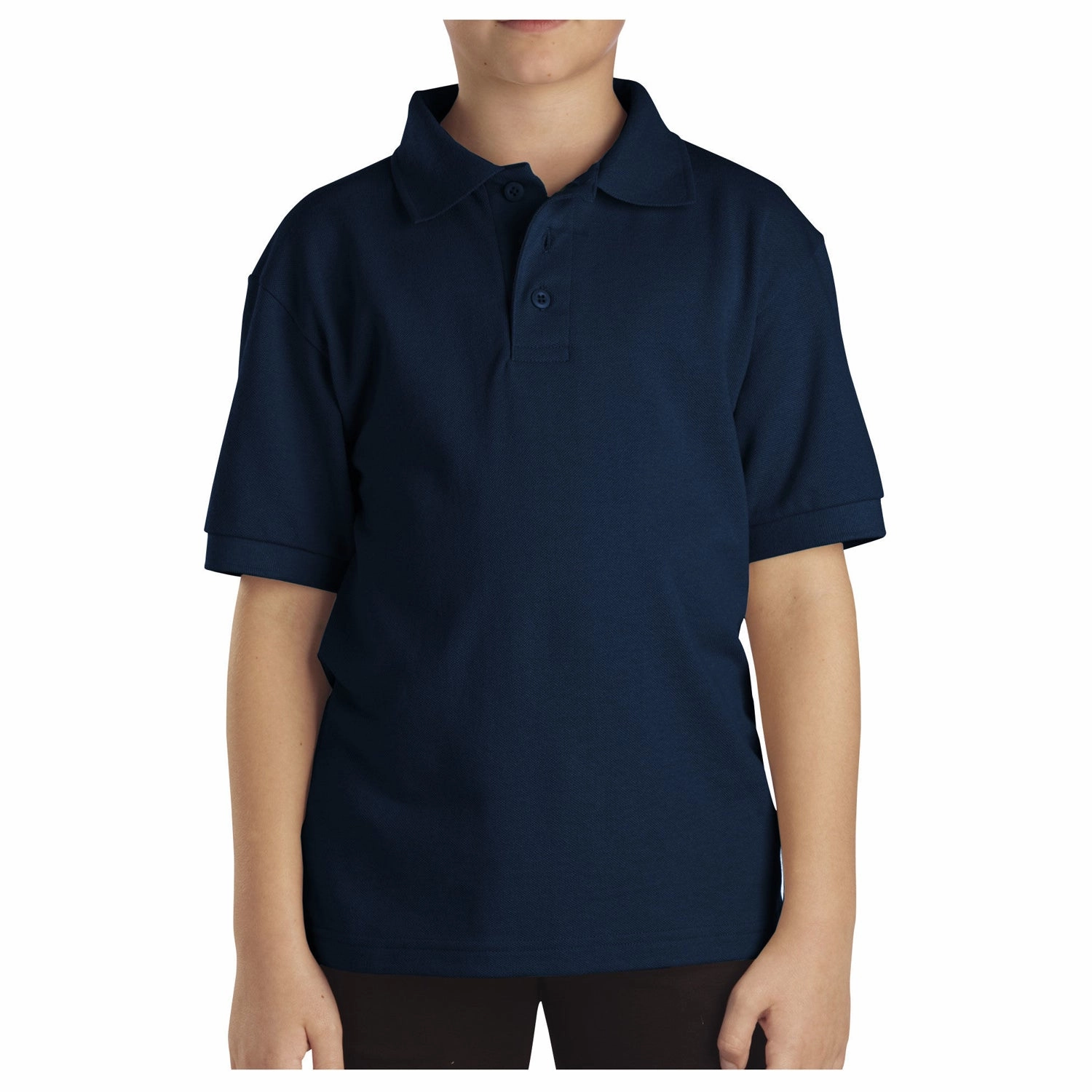 Drop Shoulder Hygroscopic Inner Layer Boys Short Sleeve Pique Polo Shirt KS4552