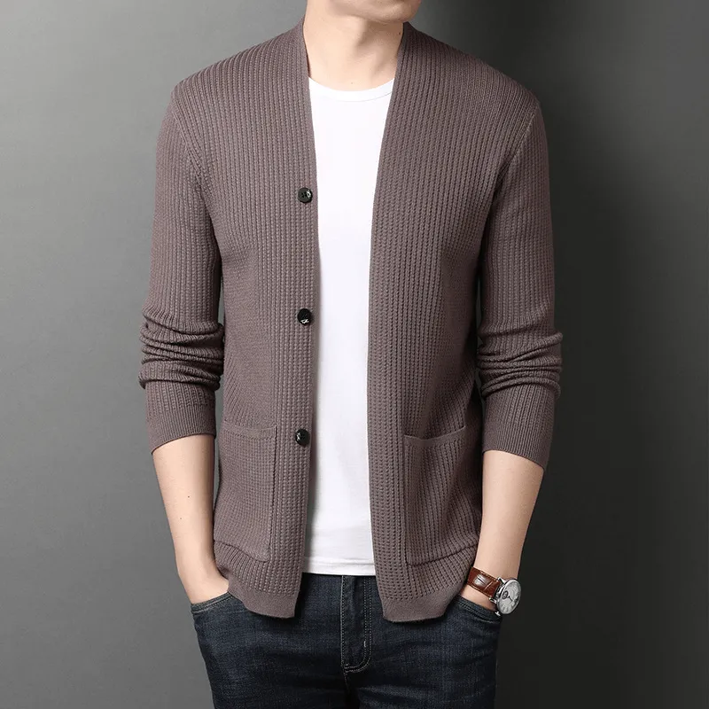 Men'S Sweater Coat Quality Simple Sweater WeatherproofZipper