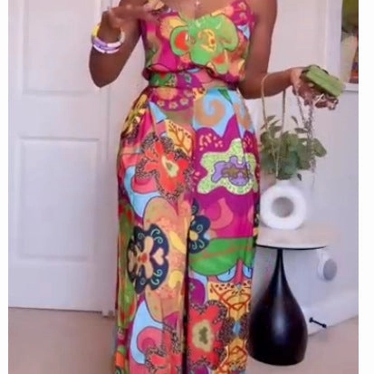 Active Classic Printed European And American Leisure Large Pantskirt