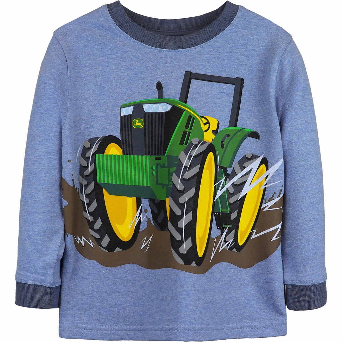 Toddler Boys' Long-Sleeve Rugged Tractor Tee J4T554BT Textured Fabric Finish Bamboo Derived Material