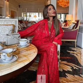 Matching Lace Top And Pants Suits Heat Dissipating Effortless Comfort