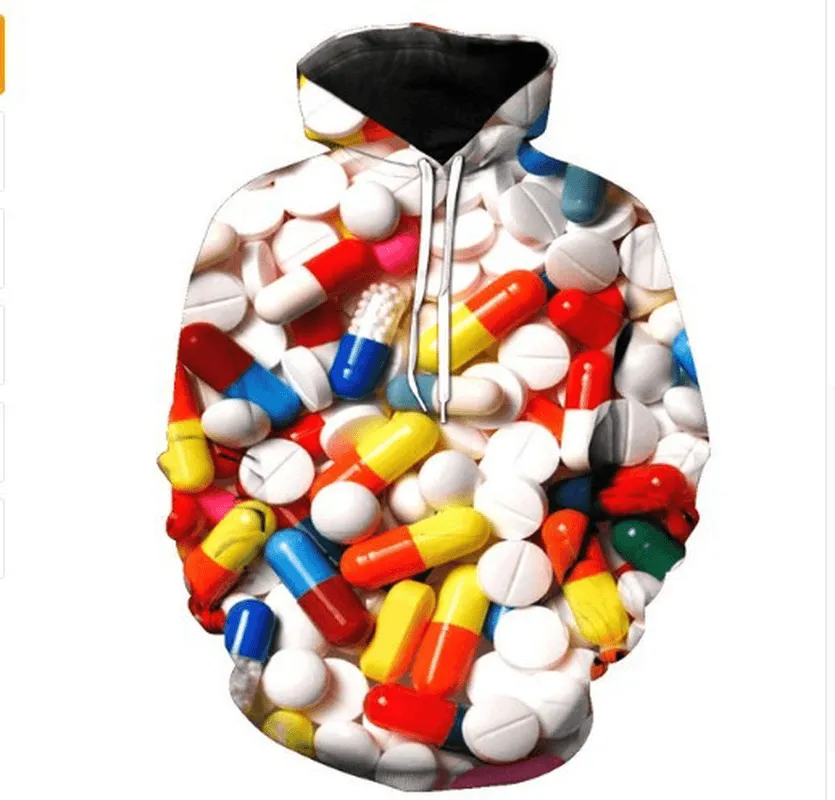 Digital Printed Casual Pullover Hoodie Ergonomic Silhouette Tailored Silhouette