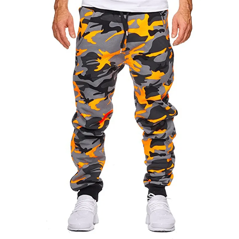 Casual Camouflage Mid-Waist High-Stretch Print Stretch Sports Jogging Pants Chill Comfort