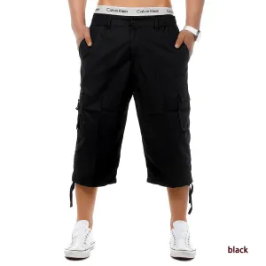Summer Men'S 7-Point Multi-Pocket Military Pants Cross-Border Men AntiSlipWaistband Quick Release Buckle
