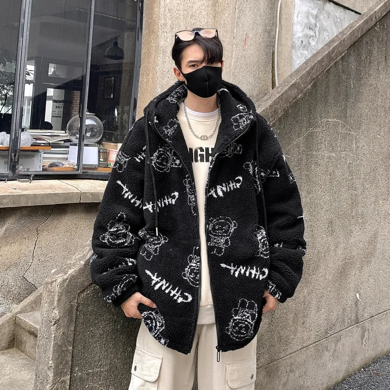 Casual Fashion Korean Ins Loose Thick Berber Fleece Coat Windproof Technology