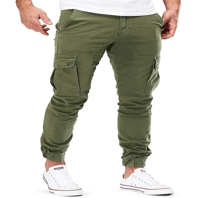 Active Fit City Ready Casual Pants Overalls Multi-Pocket Trousers