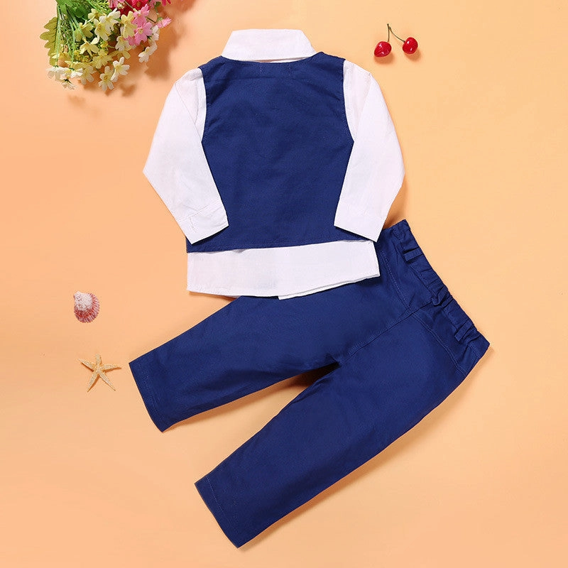 Casual Clothing Suits Boys' Clothes Vests Gentleman Suits HiddenVentilationPockets FrictionResistant Edges