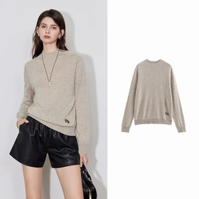 Women??s Woolen Knitwear Half Turtleneck Sweater Fashion Ready Stylish Everyday Wear