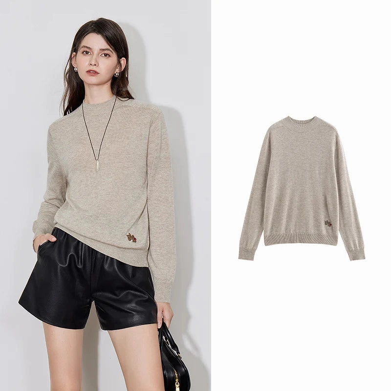 Women??s Woolen Knitwear Half Turtleneck Sweater Fashion Ready Stylish Everyday Wear