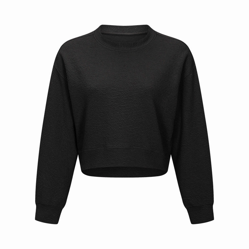 Steampunk style Seamless construction Staircase Cloth Short Pullover Sweater Loose Yoga