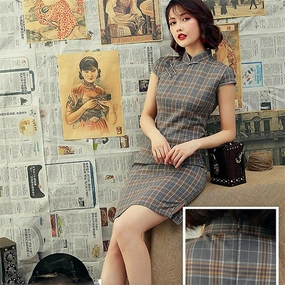 Subtle Mood All-Day Fit Casual retro Republican style cheongsam dress