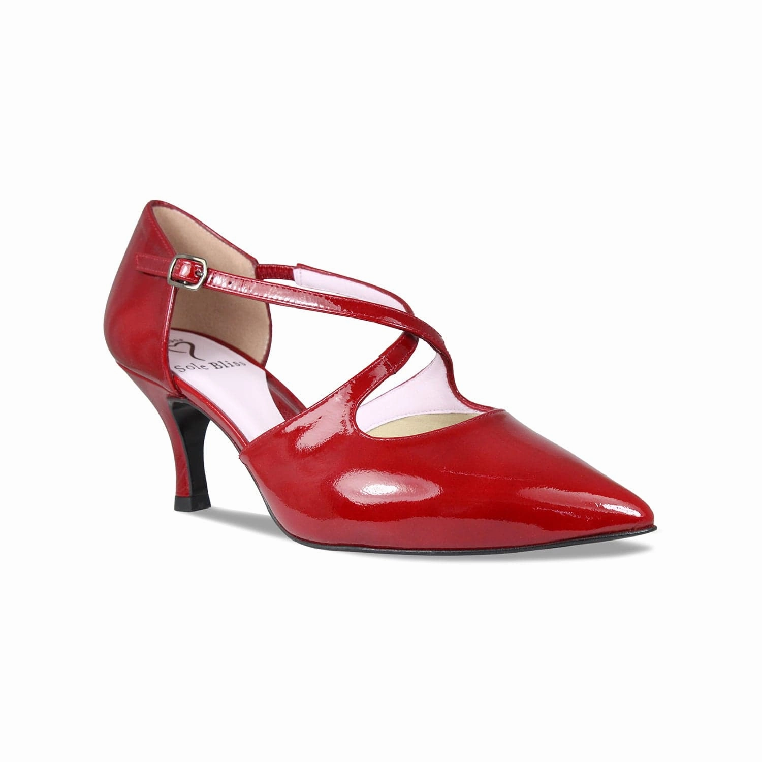 Cecilia: Deep Red Patent Leather Lightweight Performance