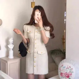 Women's Elegant Short Sleeved Dress Romance Glow Fair-Trade