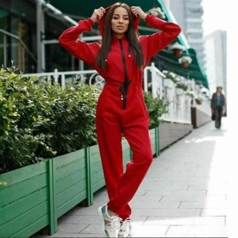 Casual Hoodies Jumpsuit Clean Basic