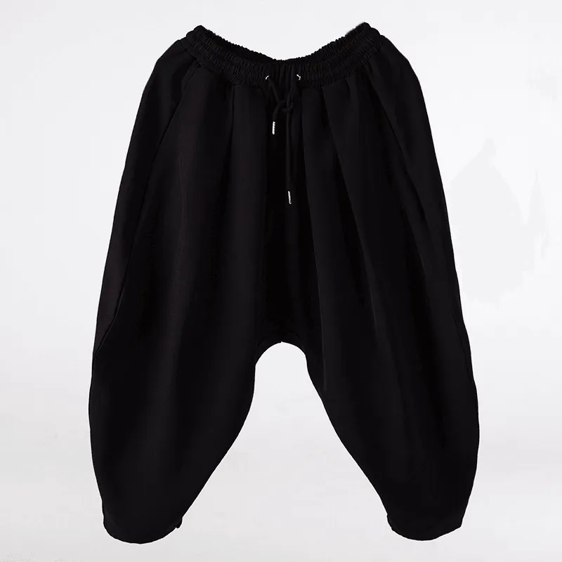 Chinese Literary Style Profile Harem Pants Structured fabric Tough Style