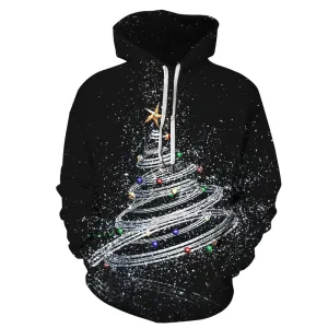 Stylish Comfort Christmas 3D Digital Printing Long-Sleeved Hoodie
