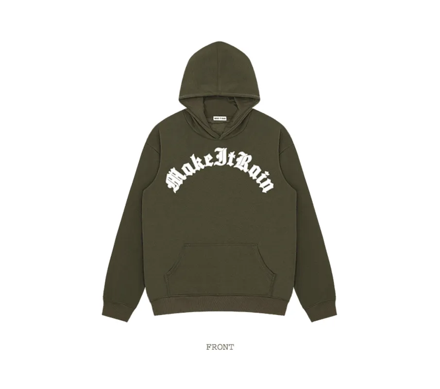 Retro Font European and American Style plus Velvet Hooded Pullover Street Fried Sweater product sustainability impact