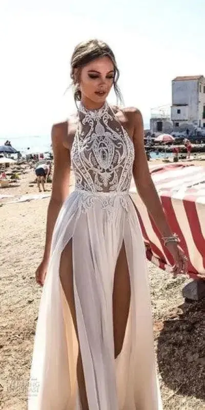 UniversalFit Cyber Glow Beach Boho Bridal Dress