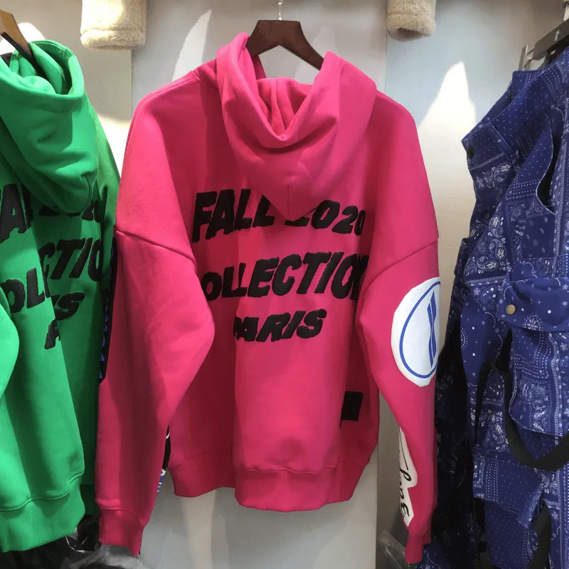 old people low end We11Done Hooded plus Velvet Sweater Well Loose Autumn and Winter Long-Sleeved Tide Ins Men and Women Oversize Jacket