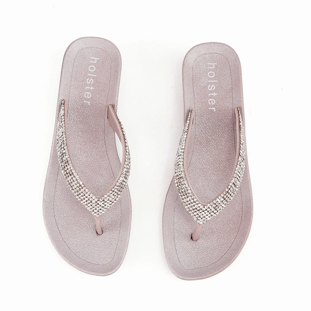 Alice Wedge - Champagne Buckle Loop Smooth Walk