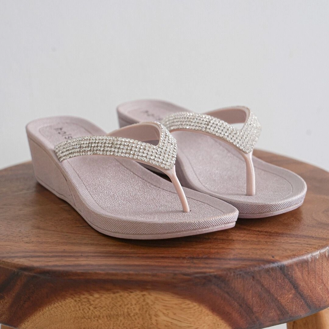 Alice Wedge - Champagne Feminine Energy High-End Footwear