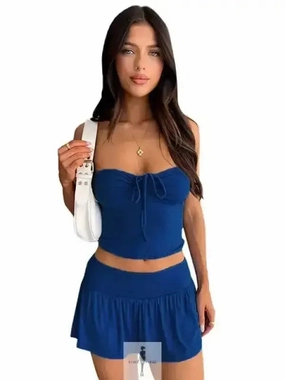 Relaxed Wear Summer Girl Skirt Set