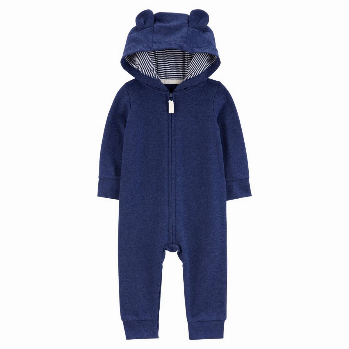 Baby Boys' Bear Hood Zip-Up Thermal Jumpsuit Biodegradable Fiber Wrinkle Resistant Texture