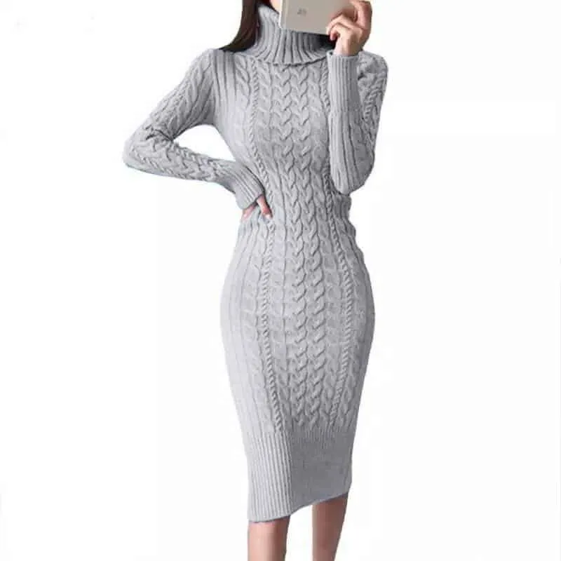 Women's Winter Sweater Dress Flattering Look Fit