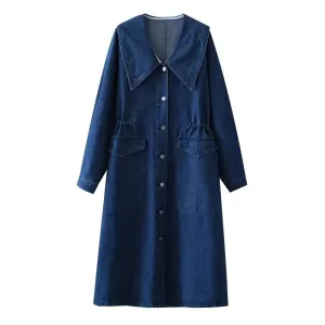 New Denim Fashion Dress Women Chic Layered Wear
