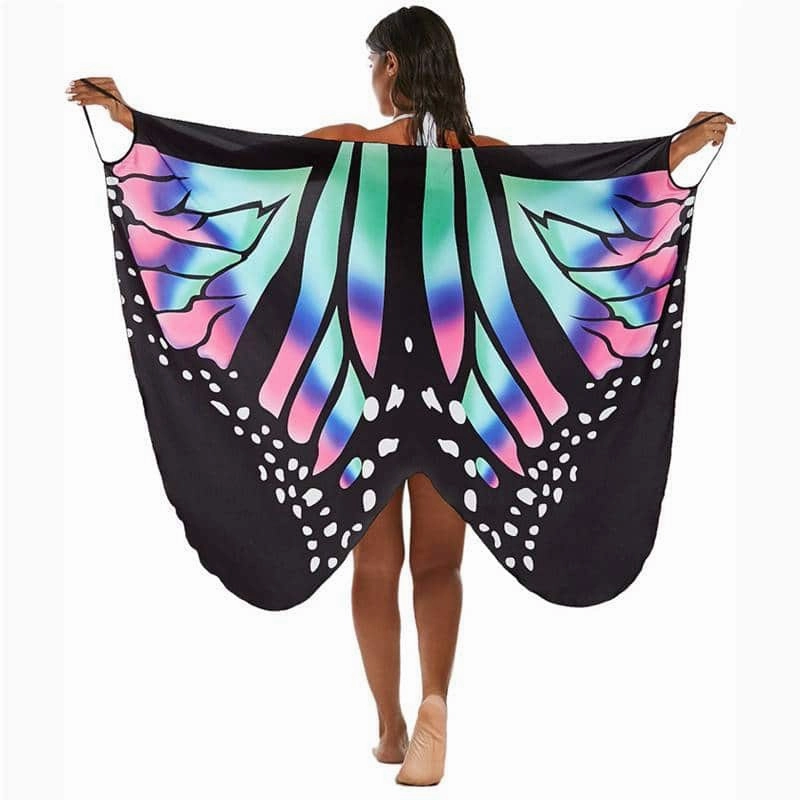 Stylish Comfort Relax Cut Women's Butterfly Printed Beach Long Dress