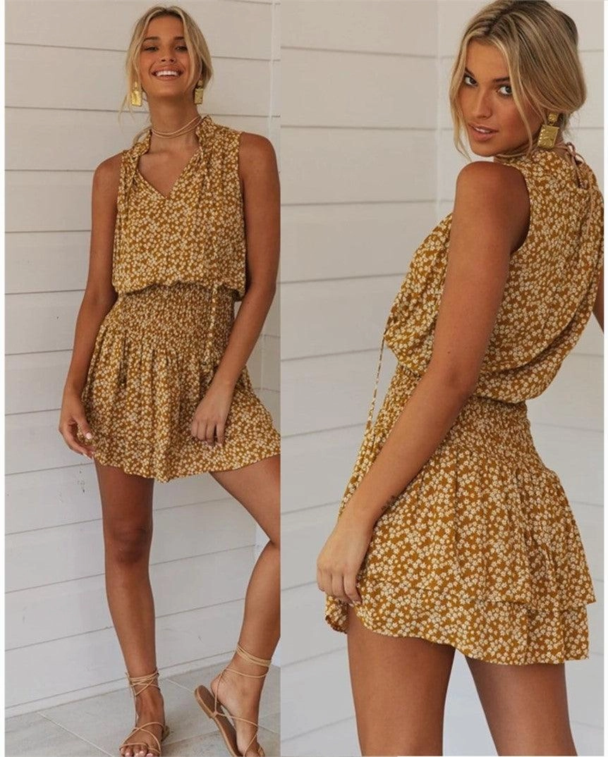 Artistic Vibe Luxury Feel Sleeveless printed dress