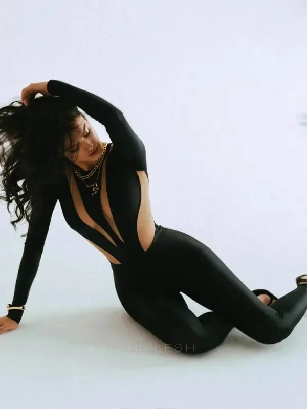 Trendy Shopping Casual Bold High Street Mesh Jumpsuit