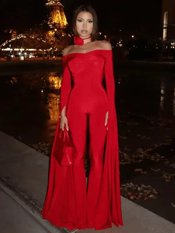 Training Active Sexy Off-shoulder Jumpsuit