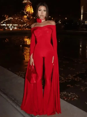 Training Active Sexy Off-shoulder Jumpsuit