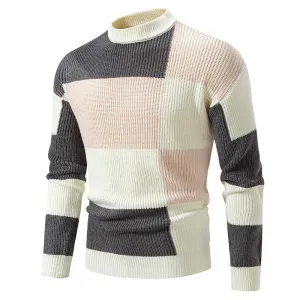 Men's Sweater Sweater Half Turtleneck Color Matching Casual Relaxed Design Sophisticated Comfort