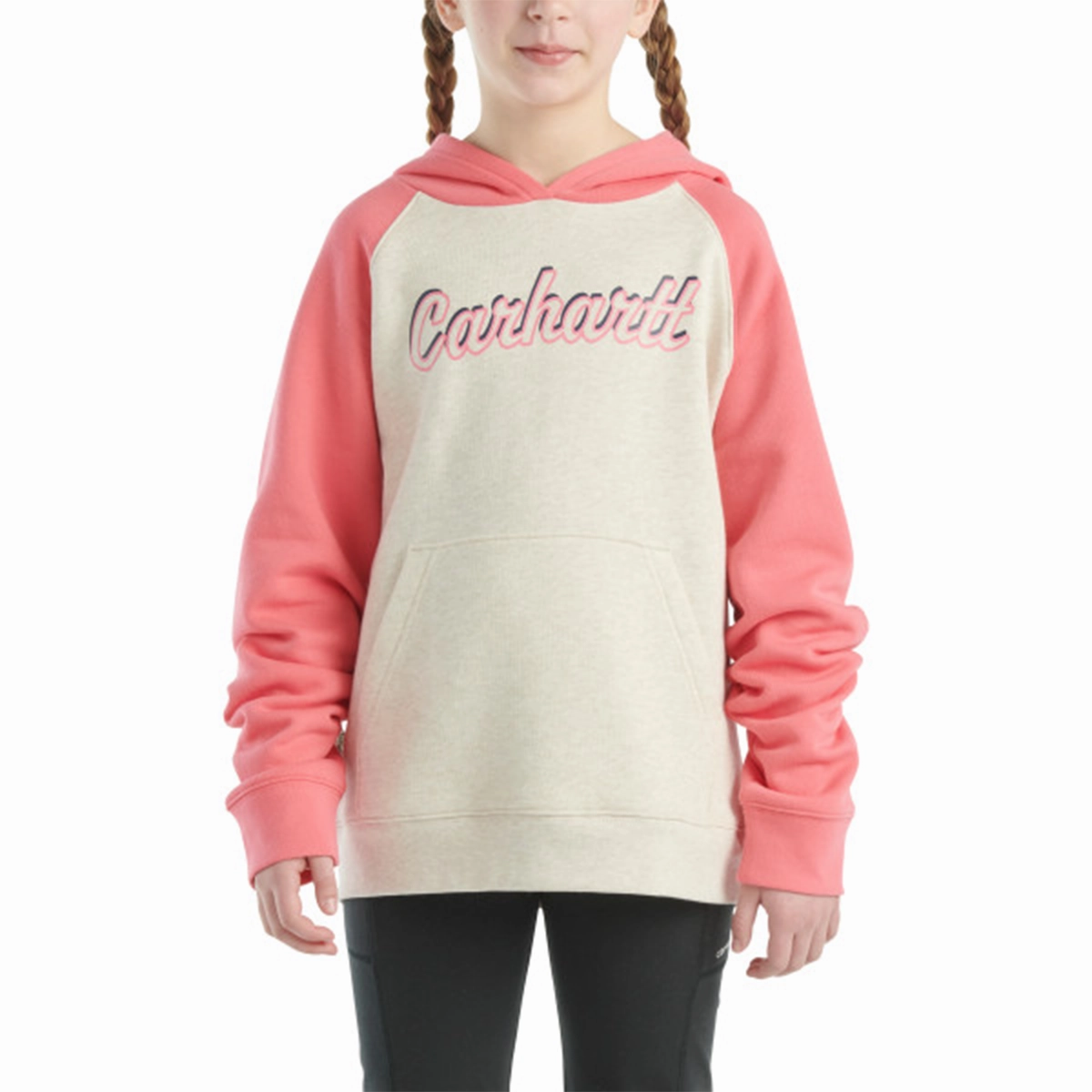 Girls' Long Sleeve Raglan Sweatshirt CA7053 Anti Pilling NaturalFiberBlend