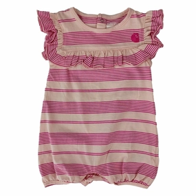 RollUpSleeves Girl Sleeveless Stripe Romper CM9707