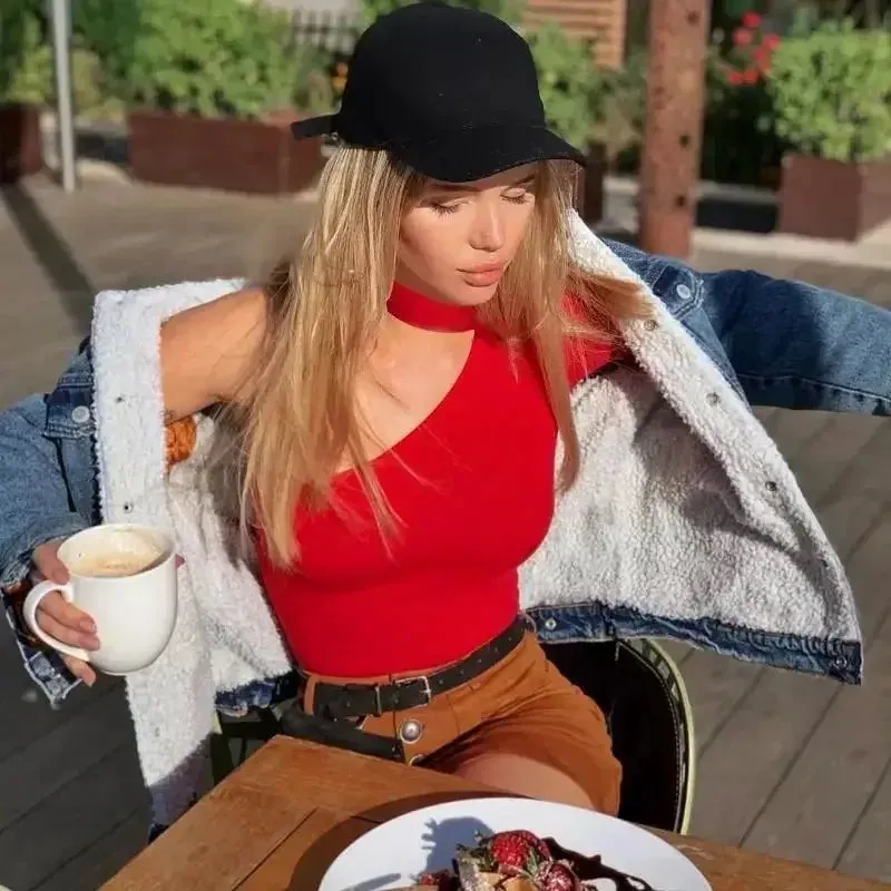 Brunch Fit Fashion Trend One shoulder Fashion Bodysuits