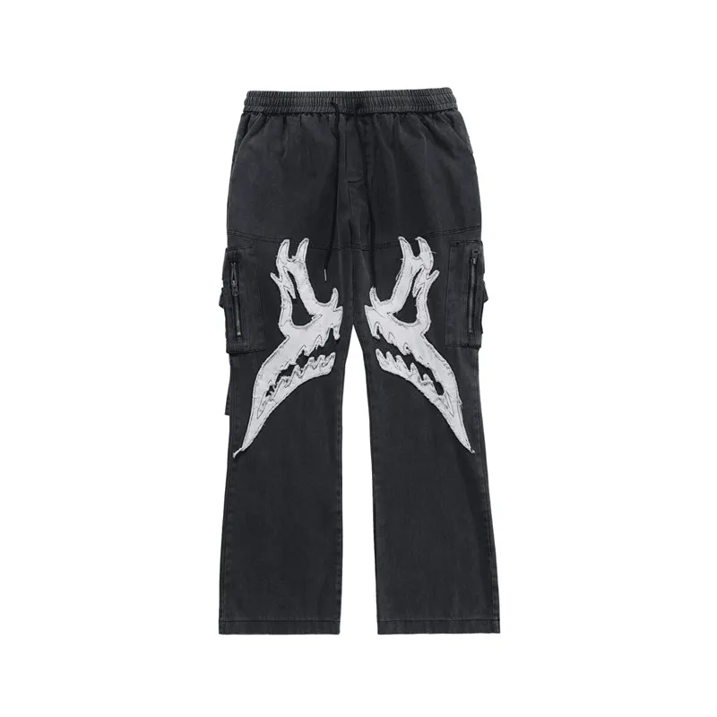 Multi-Pocket Zipper Patch Men'S Trousers Silhouette Casual Pants Ready For Action Sport Ready Fit