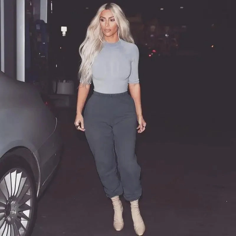 Women Streetwear Loose Leggings Total Ease Smooth Texture