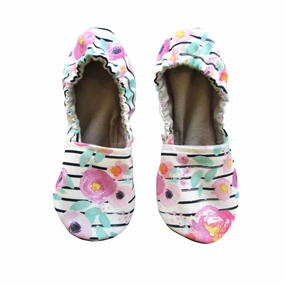 Floral Stripe Women's Slippers Team Glow