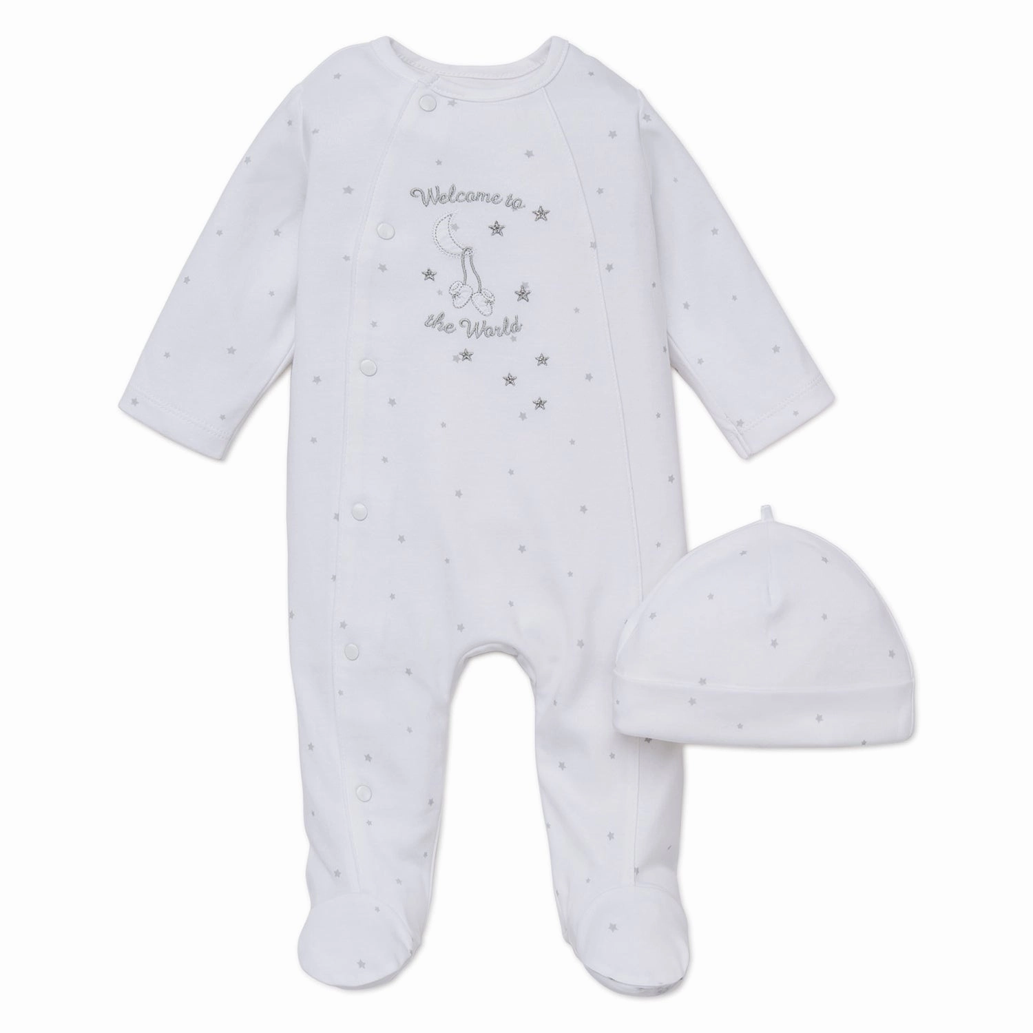 Lightweight pullover Formal top Baby Sleeper with Hat Welcome to the World LBQ03991N